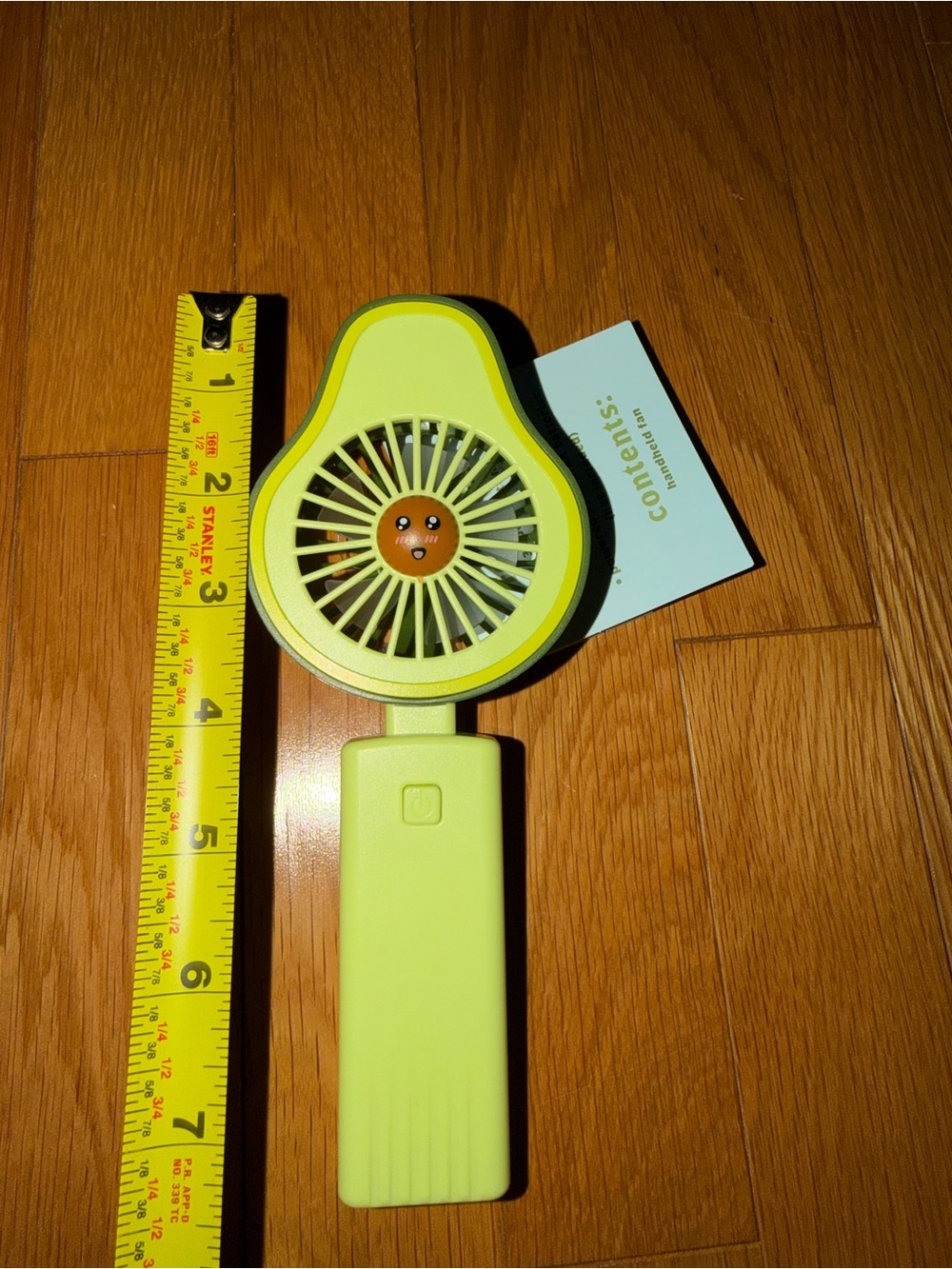 Vivitar Avocado Portable Handheld Fan inc batteries - NWT